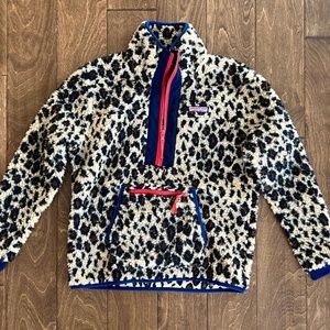 Vineyard Vines Leopard Print Super Sherpa Pullover, Size XS, New without tags